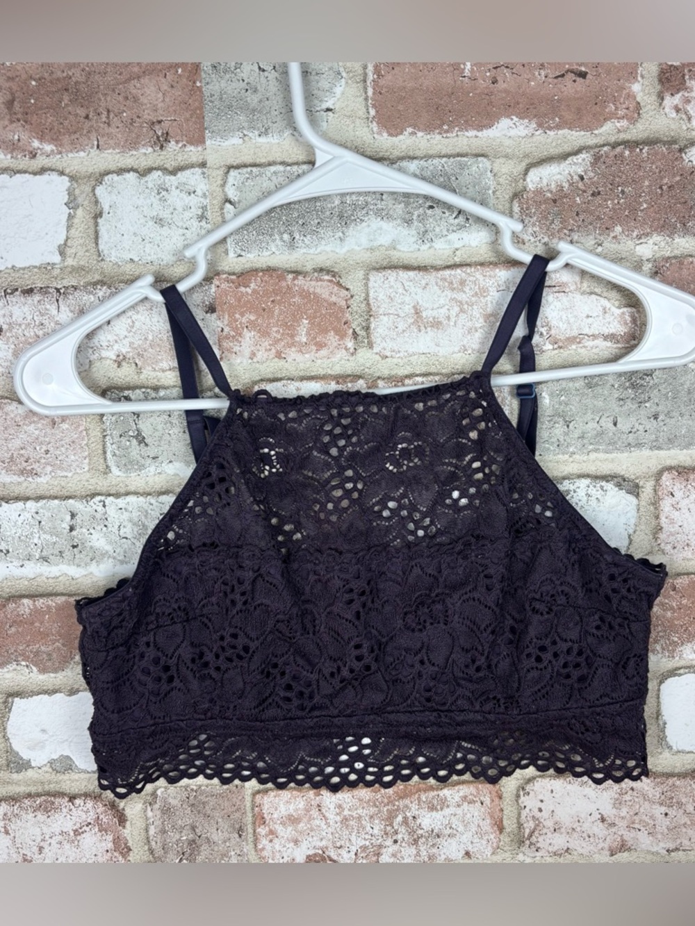 Aerie high neck Lace Purple bralette - Large